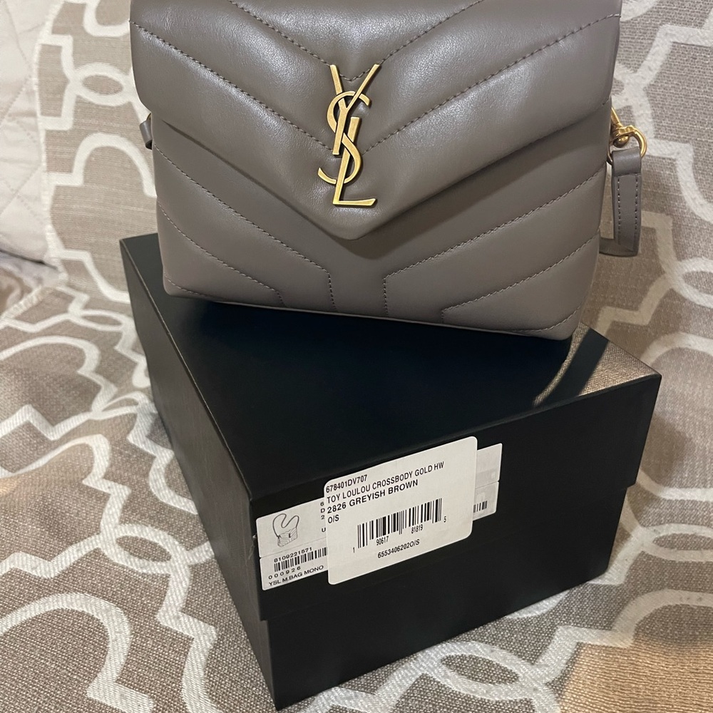 Crossbody bag for women gray Saint Laurent